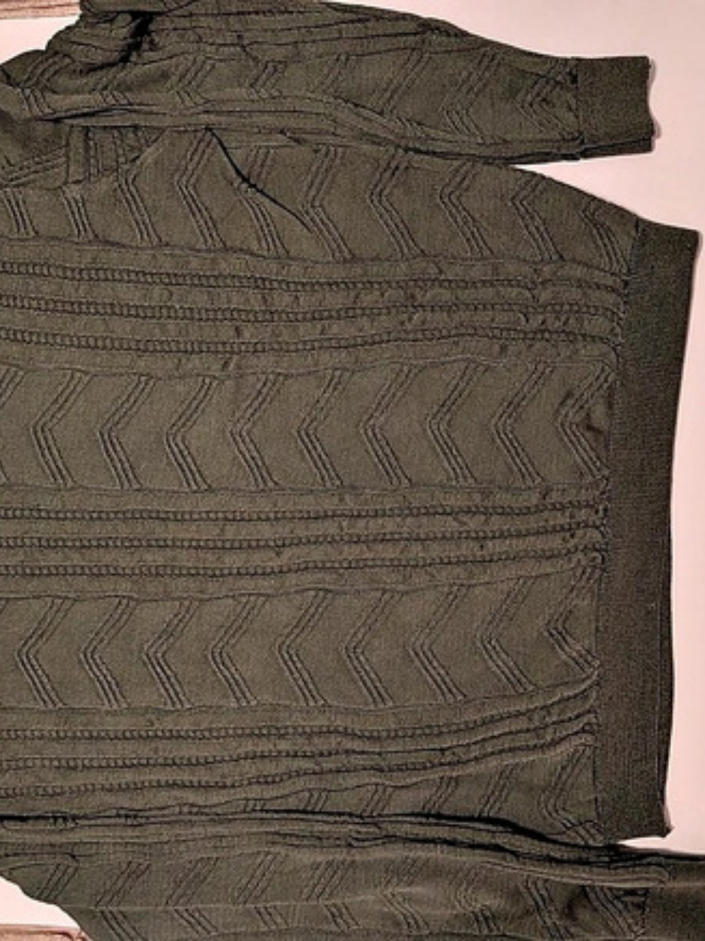 Vintage Tosani Geometric Knit Sweater in Green Size Large